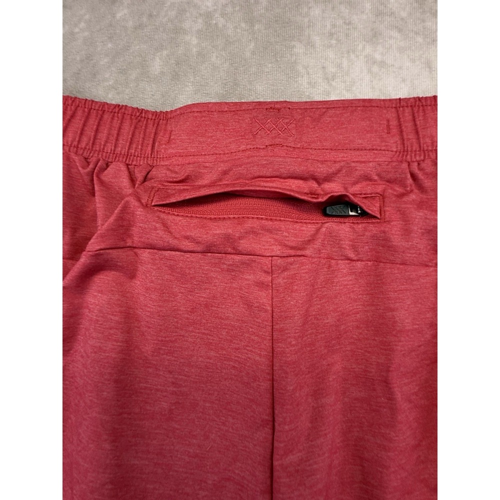 Rhone Men's Medium Lined Running Shorts Red Athletic Stretch Zip Pocket 5" Gym - Picture 7 of 12